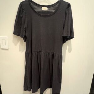 Nation LTD Black Dress 100 % Cotton Size Large